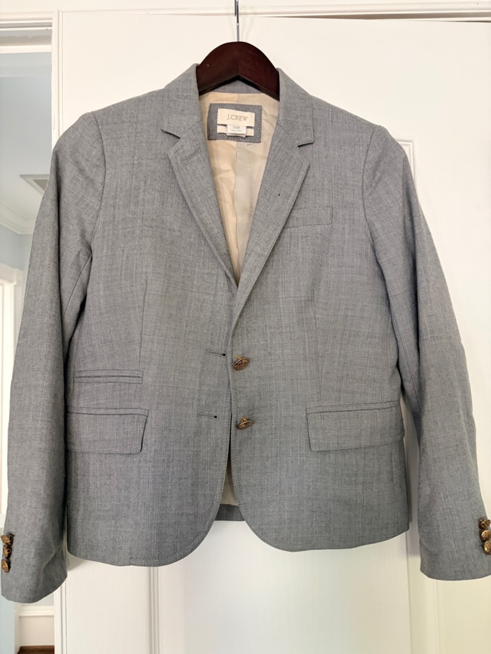 J. Crew Schoolboy Blazer (Petite) in Grey wool